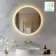 Delilah Brushed Brass Round Backlit Illuminated LED Mirror 600mm