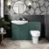 Capri Mystic Green Back To Wall Toilet Unit 600mm