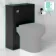Matt Black Slimline Back To Wall Toilet Unit 500mm