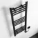 Barcelona Electric Matt Black Straight Heated Towel Rail 1000x400mm