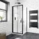 London Matt Black 6mm Bifold Shower Enclosure 800x800mm