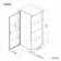 Toulon Matt Black Grid Easy Clean 6mm Pivot Shower Enclosure 900x900mm