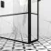 Munich Matt Black Grid 8mm Walk In Shower Enclosure 1100mm & 900mm Glass with Pivotal Return Panel