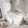 L Shaped 1600 Shower Bath & 4mm Fixed Screen - Left Handed