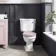 Hudson Traditional Close Coupled Toilet With Cashmere Pink Wooden Seat