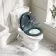 Hudson Traditional Close Coupled Toilet With Inky Blue Seat & Pedestal Basin - Single Tap Hole