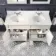 Lucia Chalk White Double Vanity with Marble Top & Undermount Basins 1200mm
