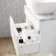 Trent Gloss White Wall Hung Drawer Vanity with Marble Top & Curved Counter Top Basin 600mm