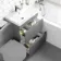 Trent Stone Grey Basin Vanity Drawer and Back To Wall Unit 1100mm