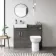 Harper Charcoal Elm Combination Vanity Basin & Aruba Toilet 1000mm