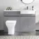 Foster Stone Grey Combination Vanity Basin and Atlanta Toilet 1200mm - Right Handed