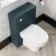 Bermuda Inky Blue Combination Vanity Basin and Seattle Toilet 1100mm