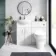 Quartz Gloss White Vanity with Semi Recessed Basin 550mm