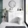 Quartz Gloss White Combination Vanity Basin and Austin Toilet 1050mm