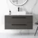 Elba Graphite Grey Wall Hung Drawer Vanity with Marble Top & Cody Basin 1000mm - Black Accents
