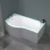 P Shaped 1500 Shower Bath - Left Handed