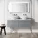 Trent Stone Grey Double Wall Hung Drawer Vanity with Marble Top & Oval Counter Top Basin 1200mm