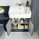 Monaco Inky Blue Basin Vanity and Back To Wall Unit 1200mm (Excludes Pan & Cistern)