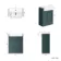 Monaco Midnight Green Basin Vanity 600mm
