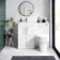 Mersey Gloss White Combination Vanity Basin and Miami Toilet 1000mm