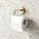 Sofia Brushed Brass Toilet Roll Holder & Towel Ring