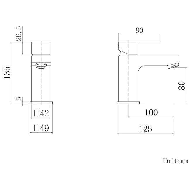 Lea Chrome Basin Mixer Tap