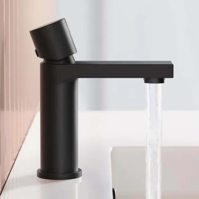 Tyne Matt Black Basin Mixer Tap
