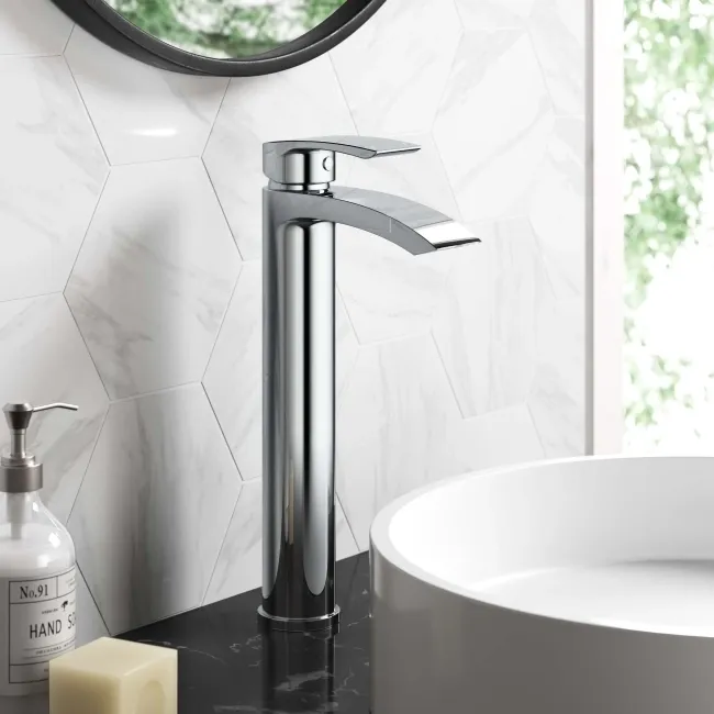 Severn Chrome High Rise Basin Mixer Tap