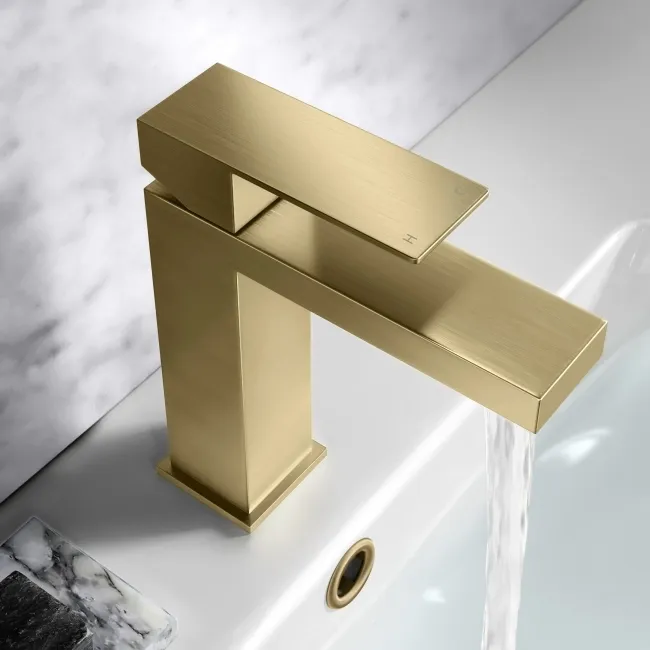 Dart Brushed Brass Basin Mixer Tap