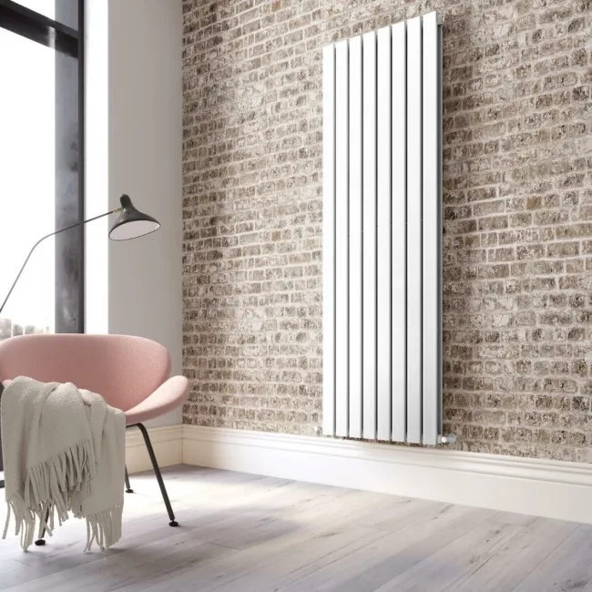 Faro White Double Flat Panel Vertical Radiator 1800x560mm