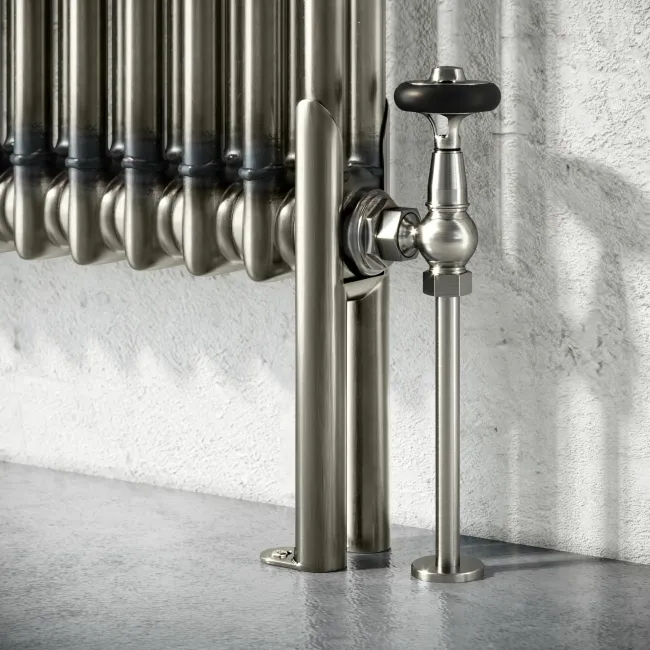 Athens Raw Metal Double Column Vertical Traditional Radiator 1800x380mm