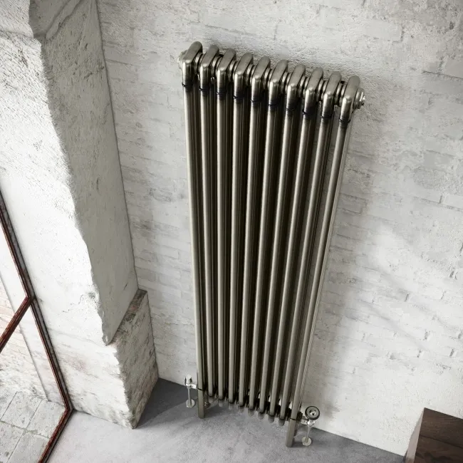 Athens Raw Metal Triple Column Vertical Traditional Radiator 1800x470mm