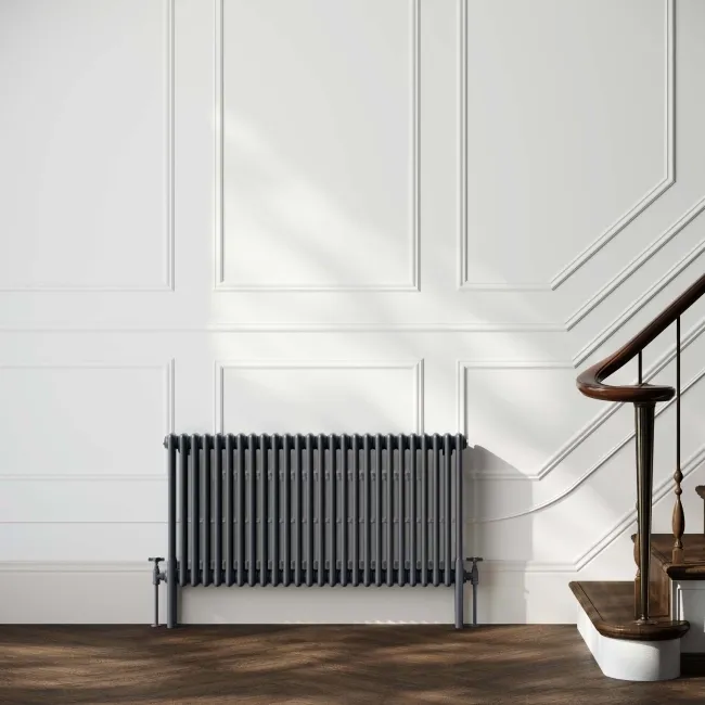 Athens Anthracite Triple Column Horizontal Traditional Radiator 600x1190mm