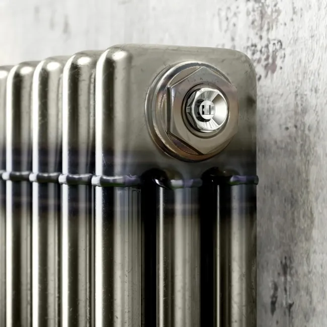 Athens Raw Metal Triple Column Horizontal Traditional Radiator 600x785mm