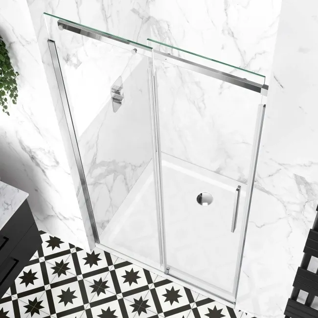 Stockholm Easy Clean 8mm Frameless Sliding Shower Door 1000mm