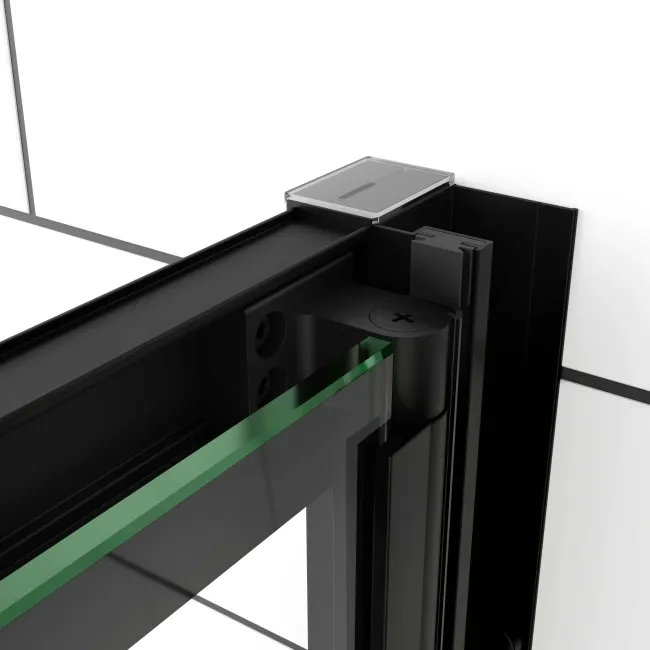 London Matt Black 6mm Bifold Shower Door 800mm