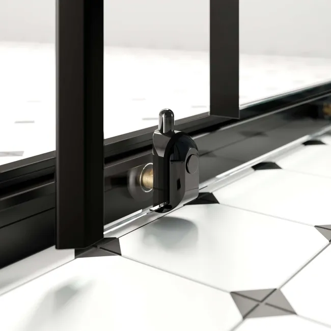 London Matt Black 6mm Corner Entry Shower Enclosure 900x900mm