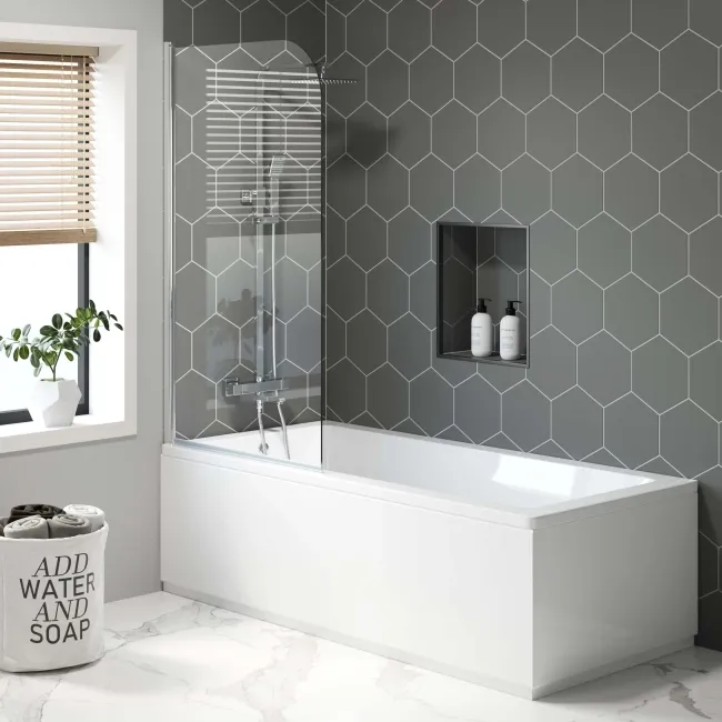 Gloss White Wooden Bath Front Panel 1700mm