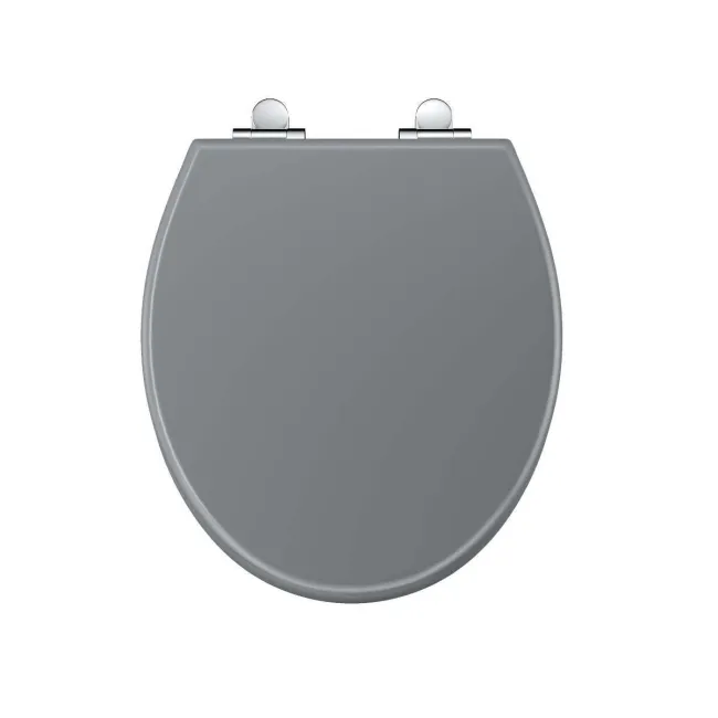 Hudson Traditional Dove Grey Wooden Soft Close Toilet Seat