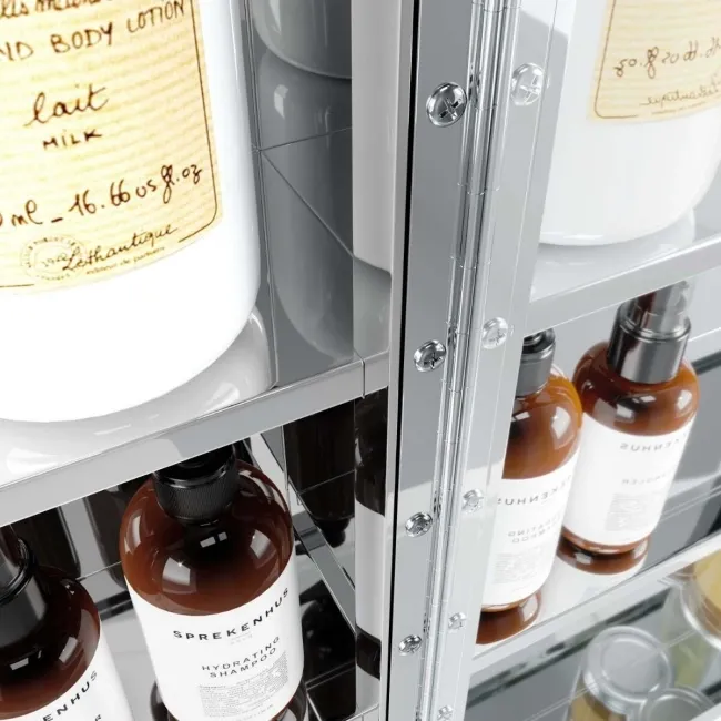 Emielia Battery Operated Illuminated LED Mirror Cabinet 700x500mm