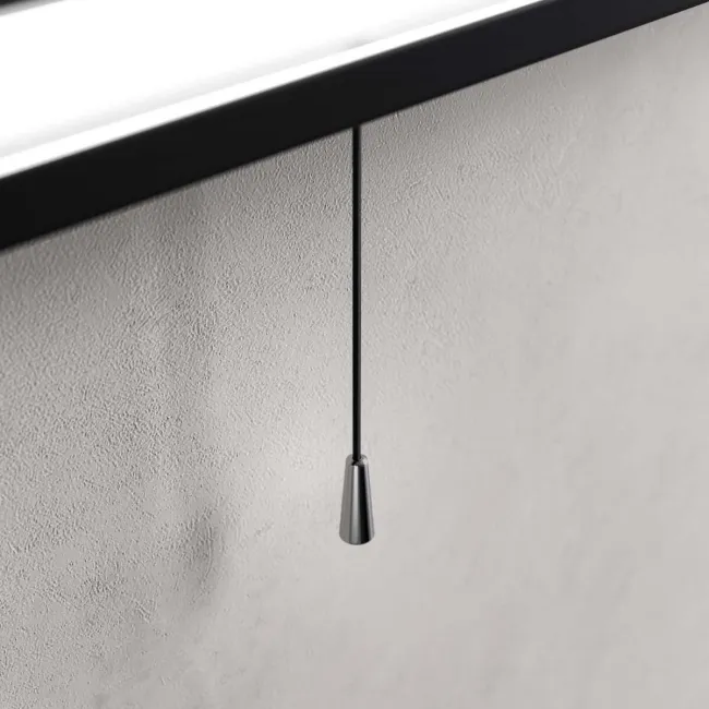 Olivia Battery Operated Black Framed Illuminated LED Mirror 600x400mm