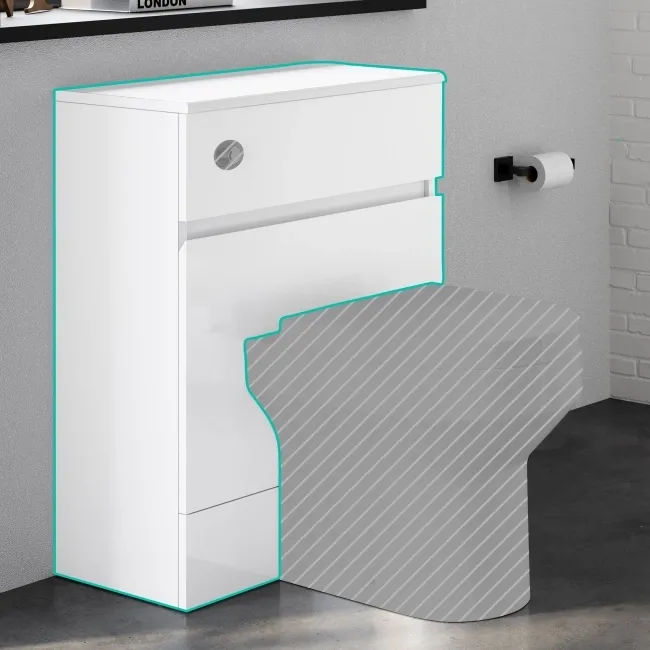 Foster Gloss White Back To Wall Toilet Unit 600mm