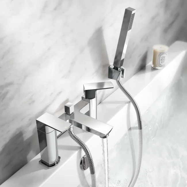 Soar Chrome Basin & Shower Bath Mixer Tap Set