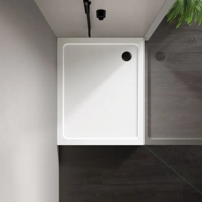 London Rectangular Stone Shower Tray 1200x900mm & Riser Kit