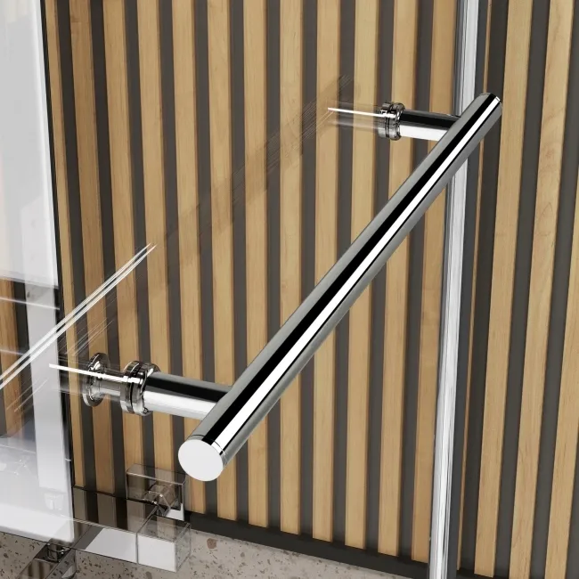 L Shaped 1700 Shower Bath & 6mm Easy Clean Screen with Rail - Right Handed