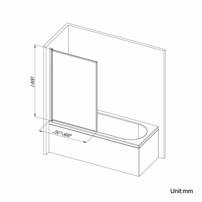 Hereford 1700x700 Square Shower Bath & 6mm Easy Clean Brushed Brass Framed Bath Screen