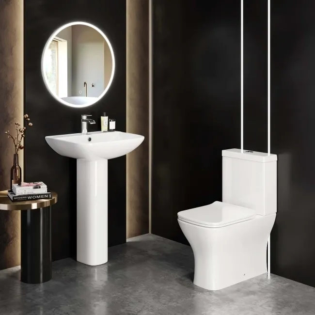 Atlanta Fully Back to Wall Close Coupled Toilet With Soft Close Slim Seat