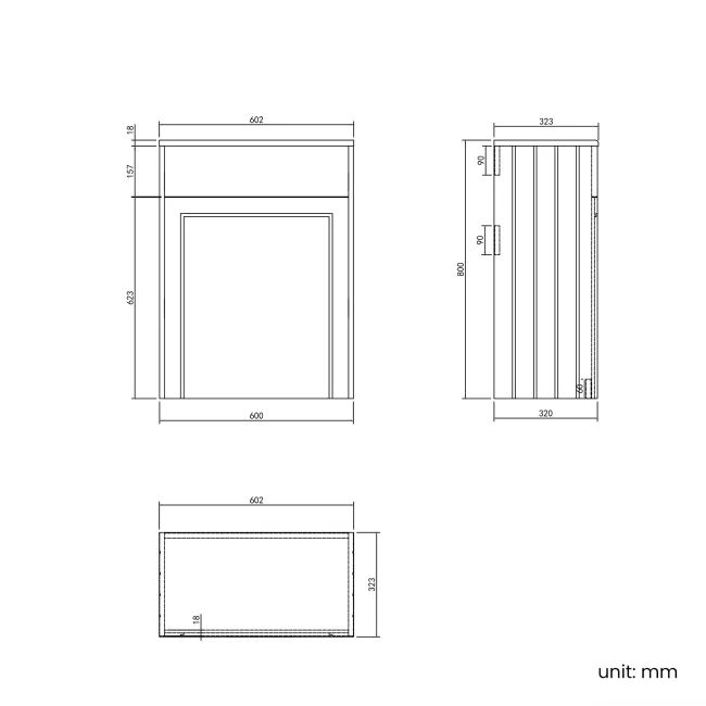 Traditional Dove Grey Back To Wall Unit and Hudson Toilet with Wooden Seat