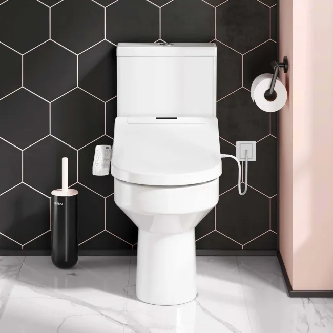 Denver Rimless Close Coupled Toilet With Smart Bidet Seat