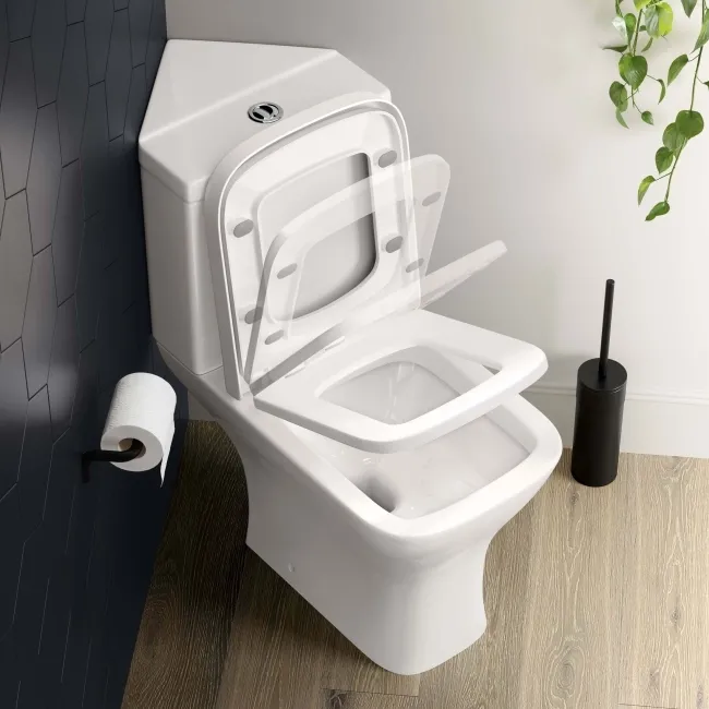 Atlanta Close Coupled Corner Toilet With Soft Close Seat